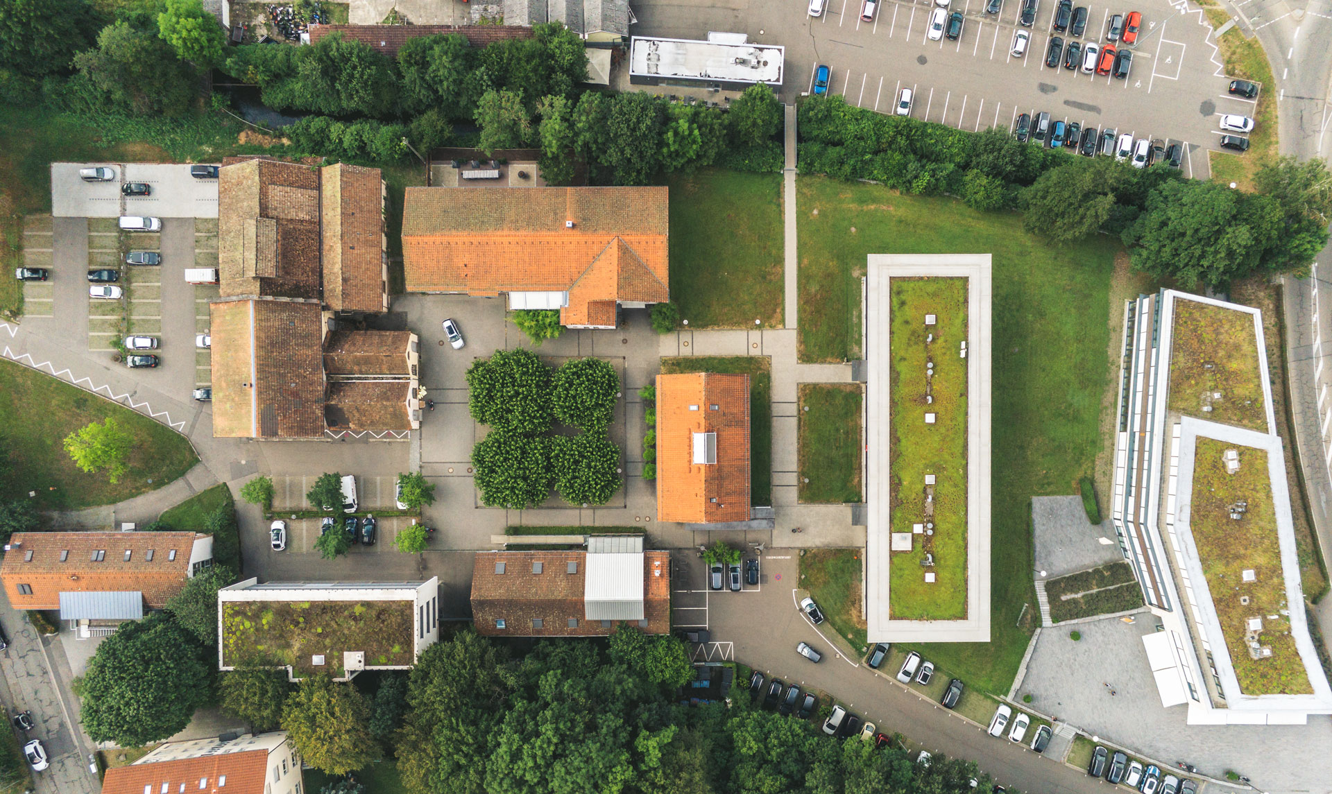 Fabrik Sonntag Campus Luftaufnahmen