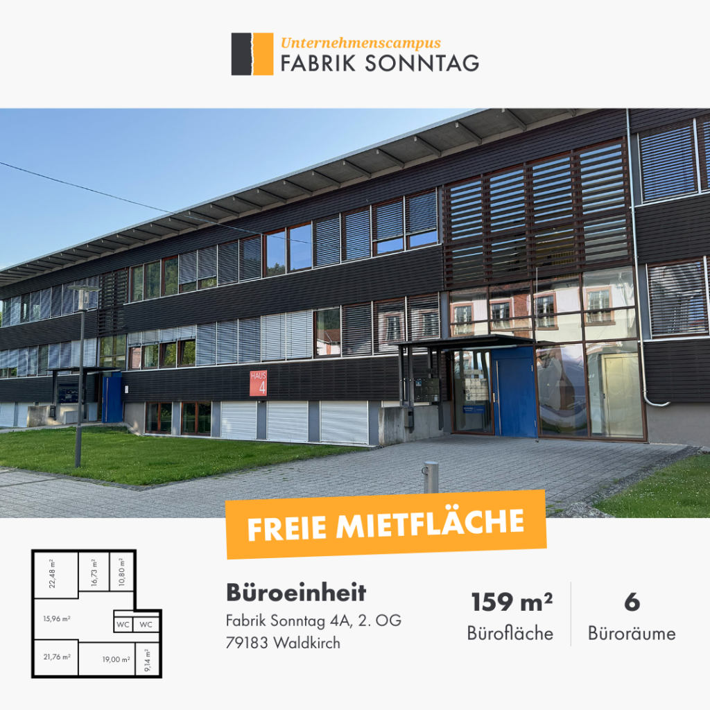 Moderne Büro- /Gewerbefläche in Waldkirch— 6 Büroräume auf 159m²