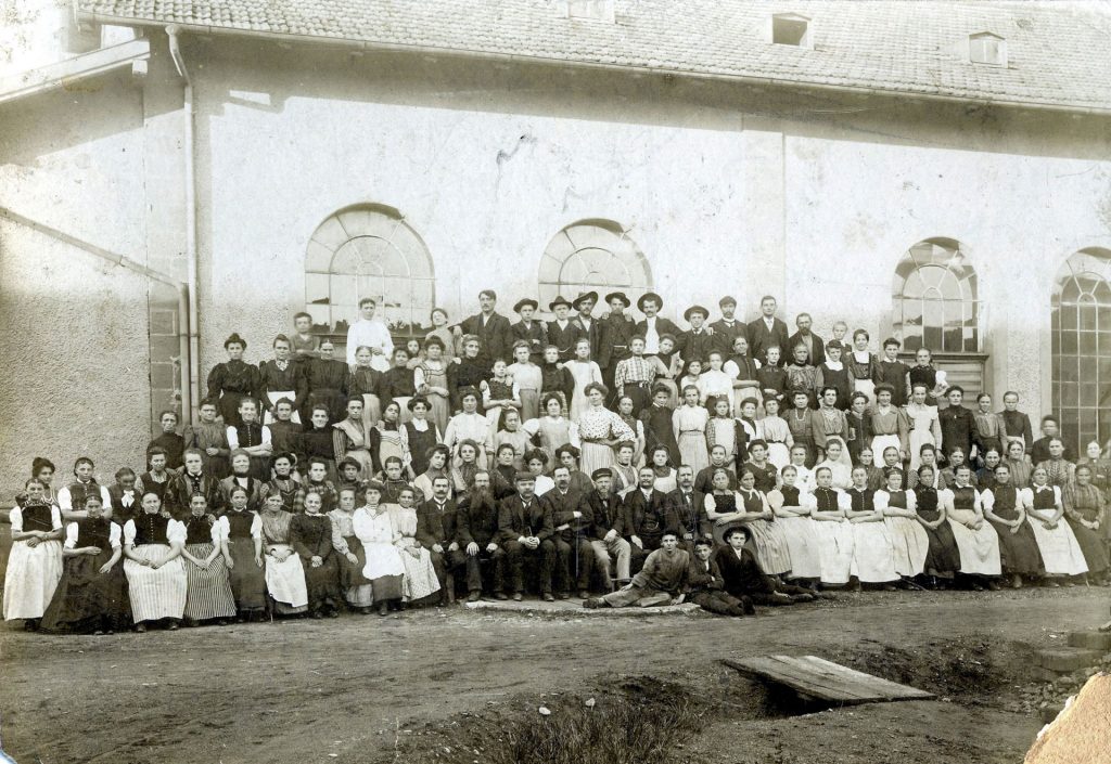 Fabrik Sonntag Belegschaft 1900